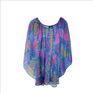 ABS Allen Schwartz Multicolor Chiffon Blouse